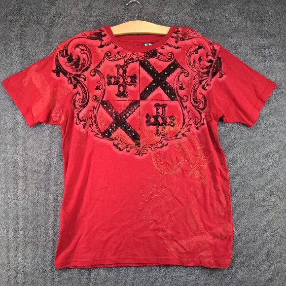 Authentic Tradition Men's Graphic Tee Red XL Short Sleeve Crew Neck Cotton - Picture 2 of 12